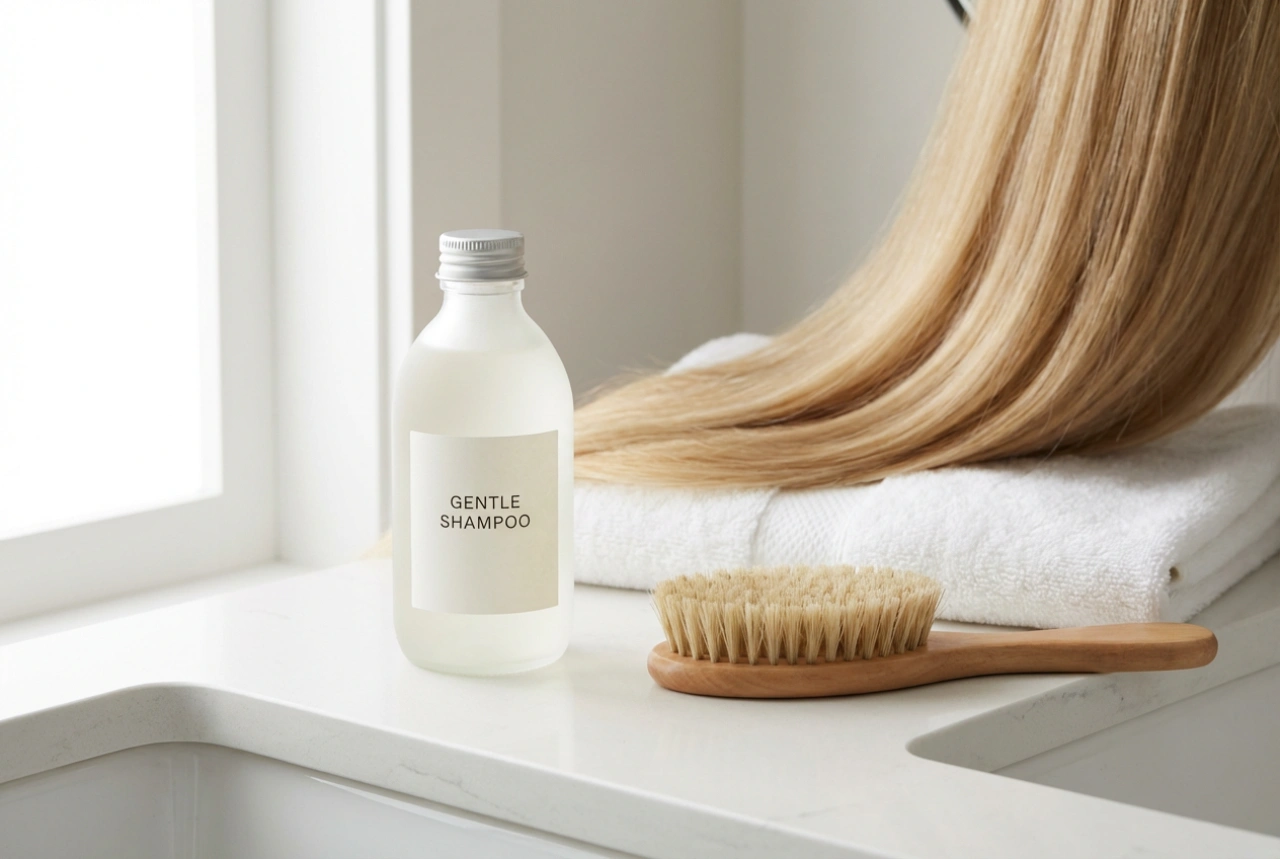 Keratinos kezelés után: sampon a keratin után és gyengéd tisztítás