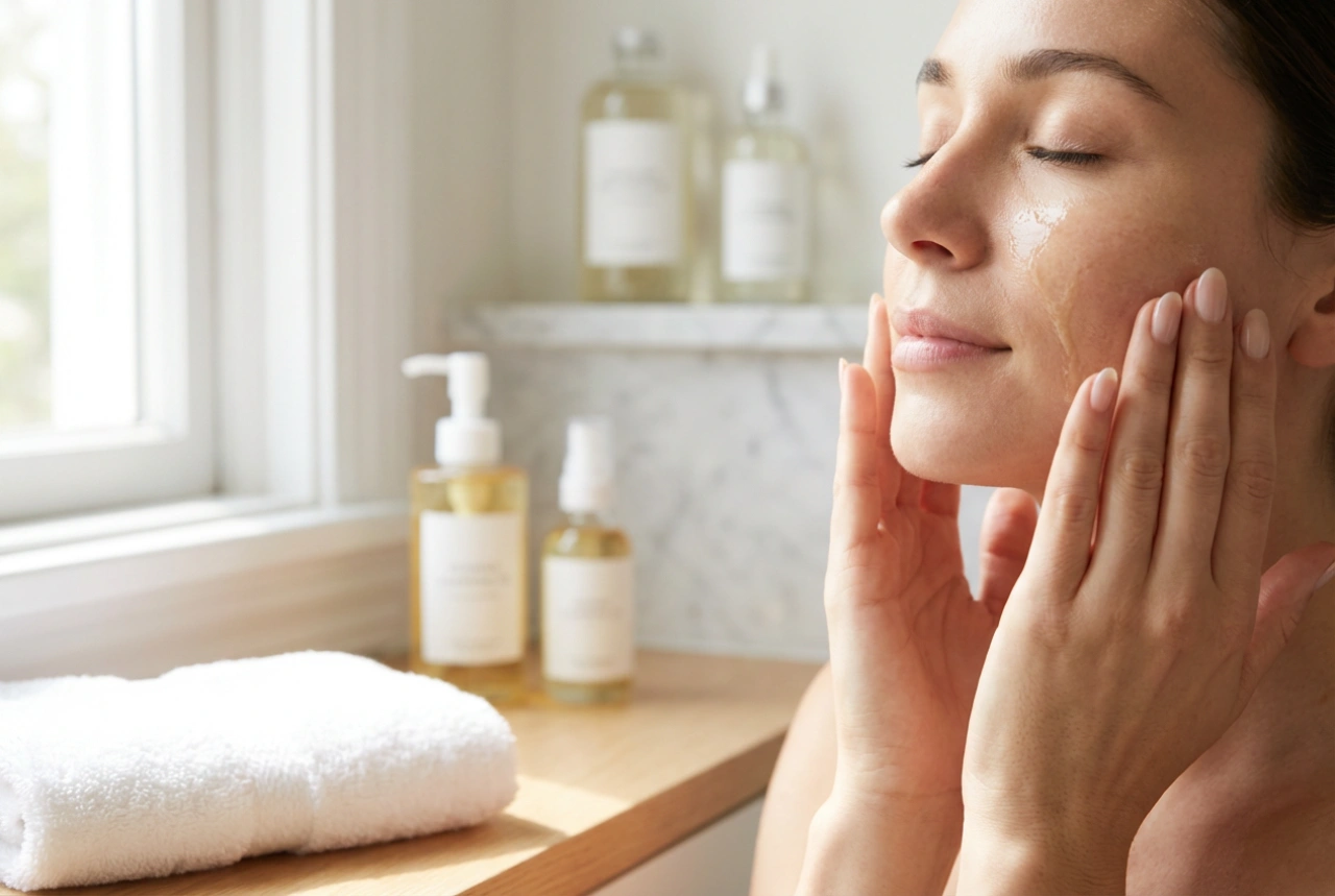 A koreai sminklemosó olaj használata a kétlépéses arctisztításban