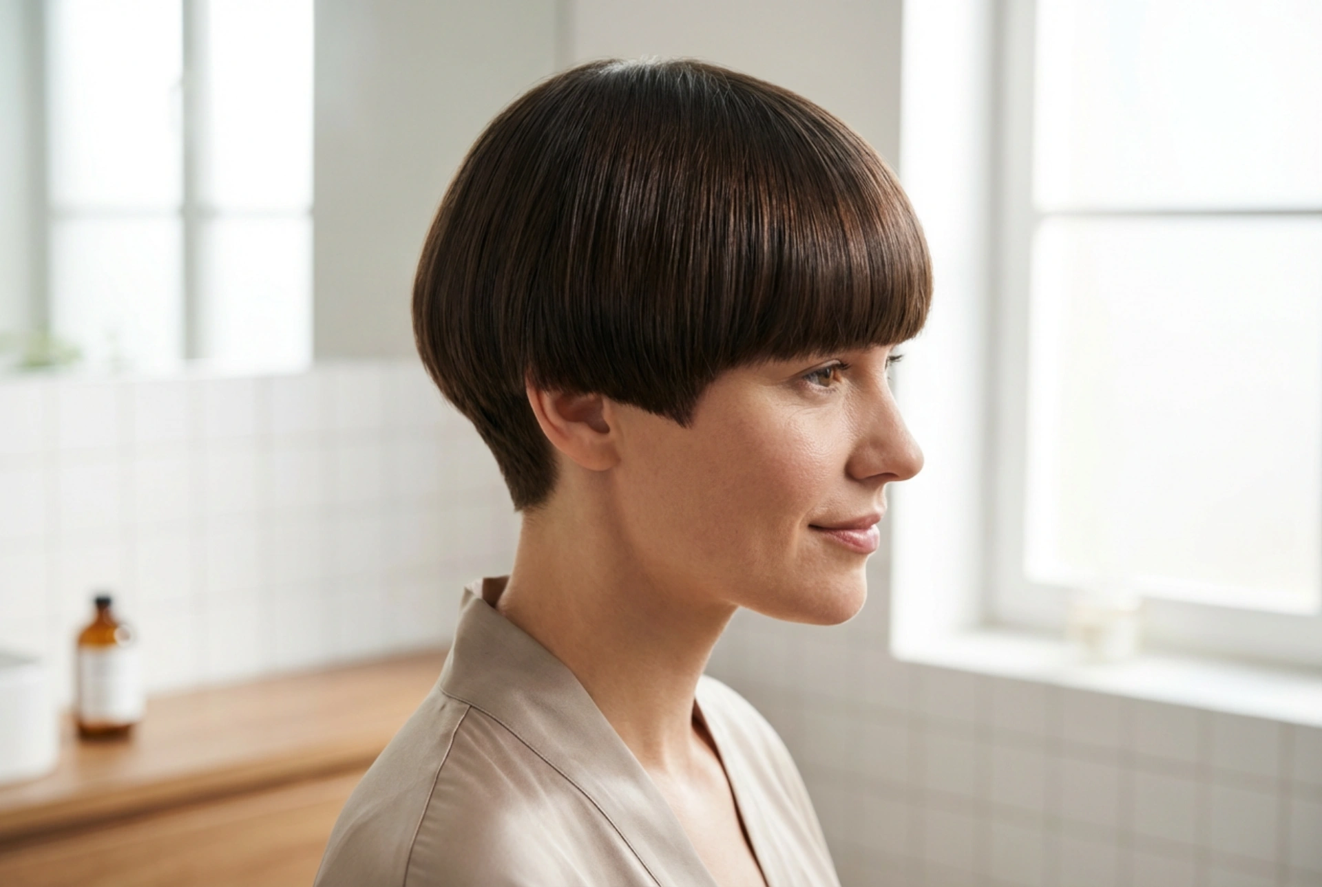 Gomba frizura nőknek: sima formázás és volumenkontroll