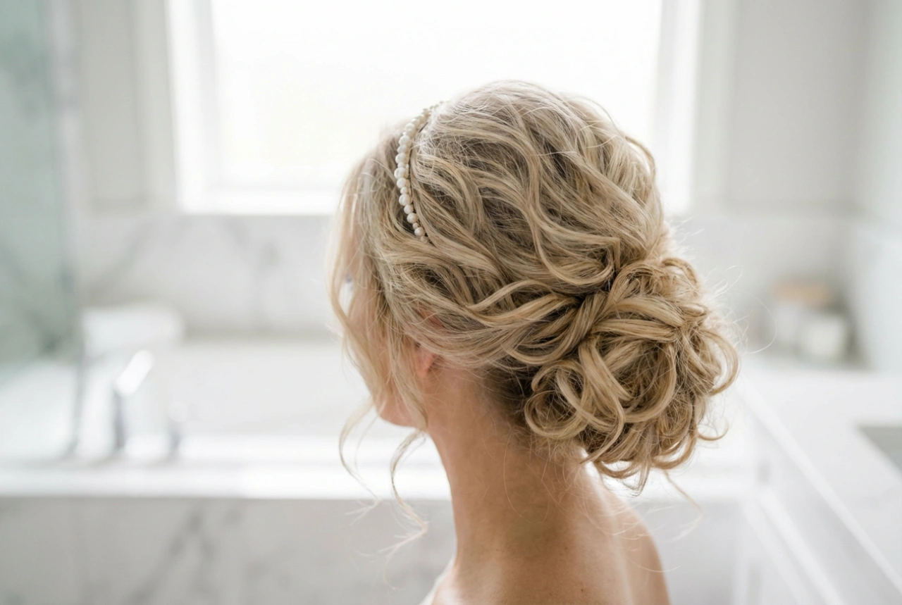 Angyali frizura: göndör fürtök, fejpánt és finom feltűzés lépésről lépésre