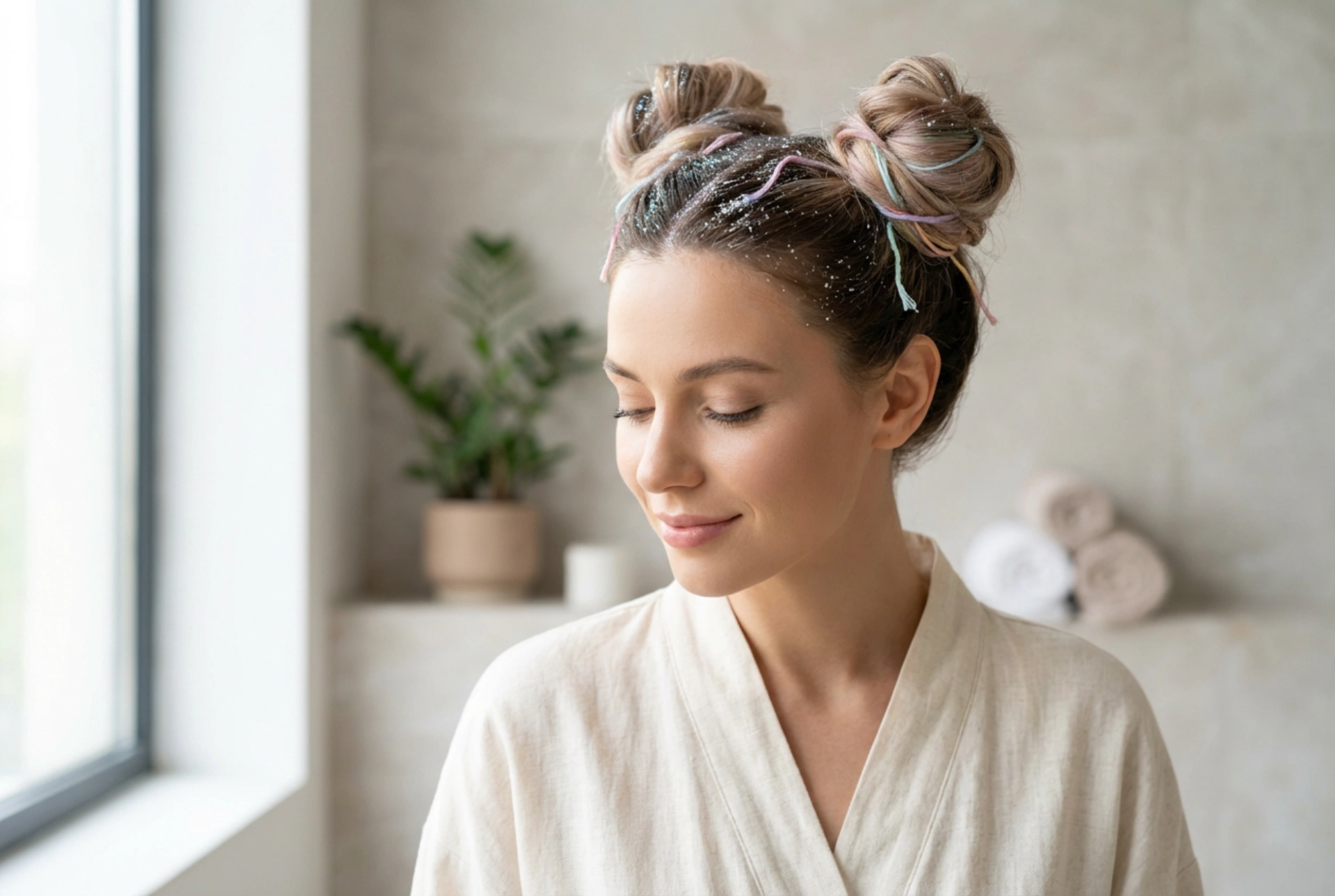 Őrült női fesztiválfrizurák: csillám, space buns és színes tincsek