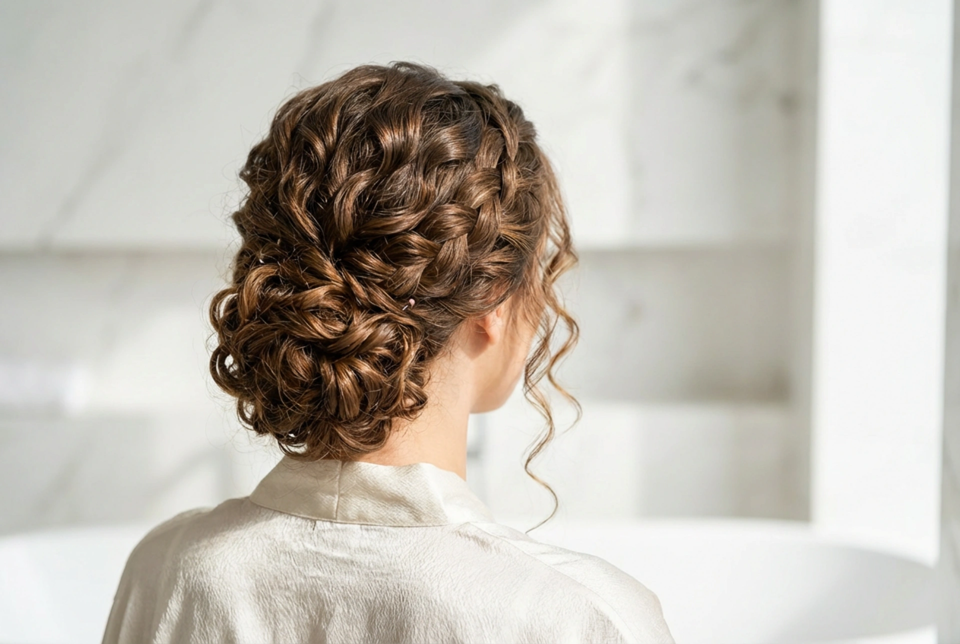 Göndör haj feltűzése szösösödés nélkül: romantikus fonatok és tartós kontyok