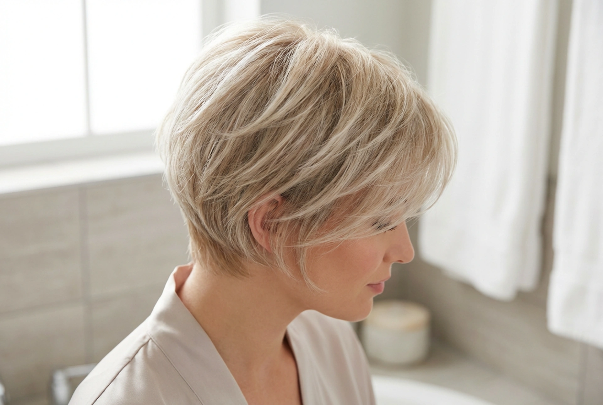 Rövid, réteges haj: Hogyan szárítsuk és formázzuk a dús hatásért