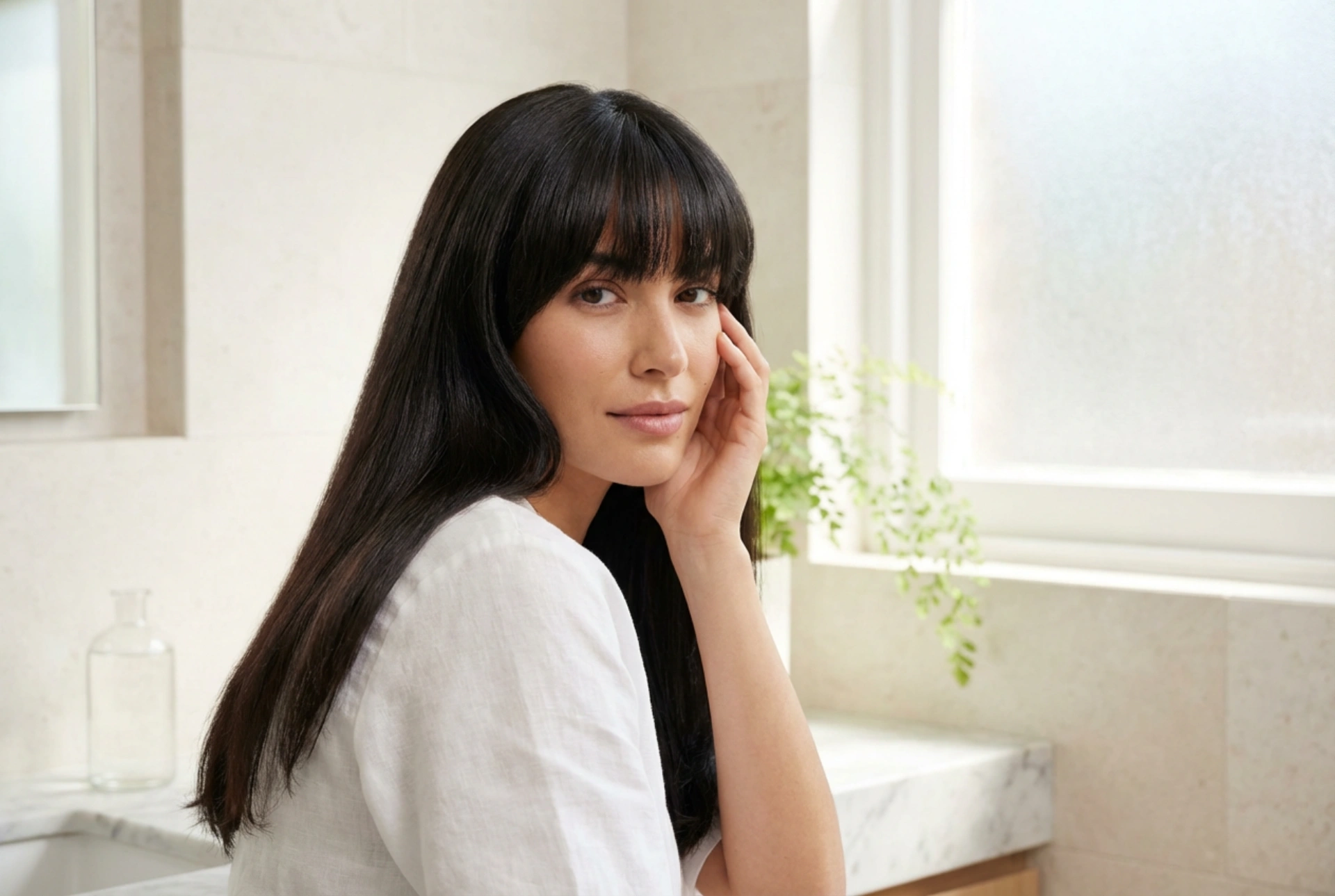 Hosszú haj frufruval: formázás, tőemelés és kisimítás