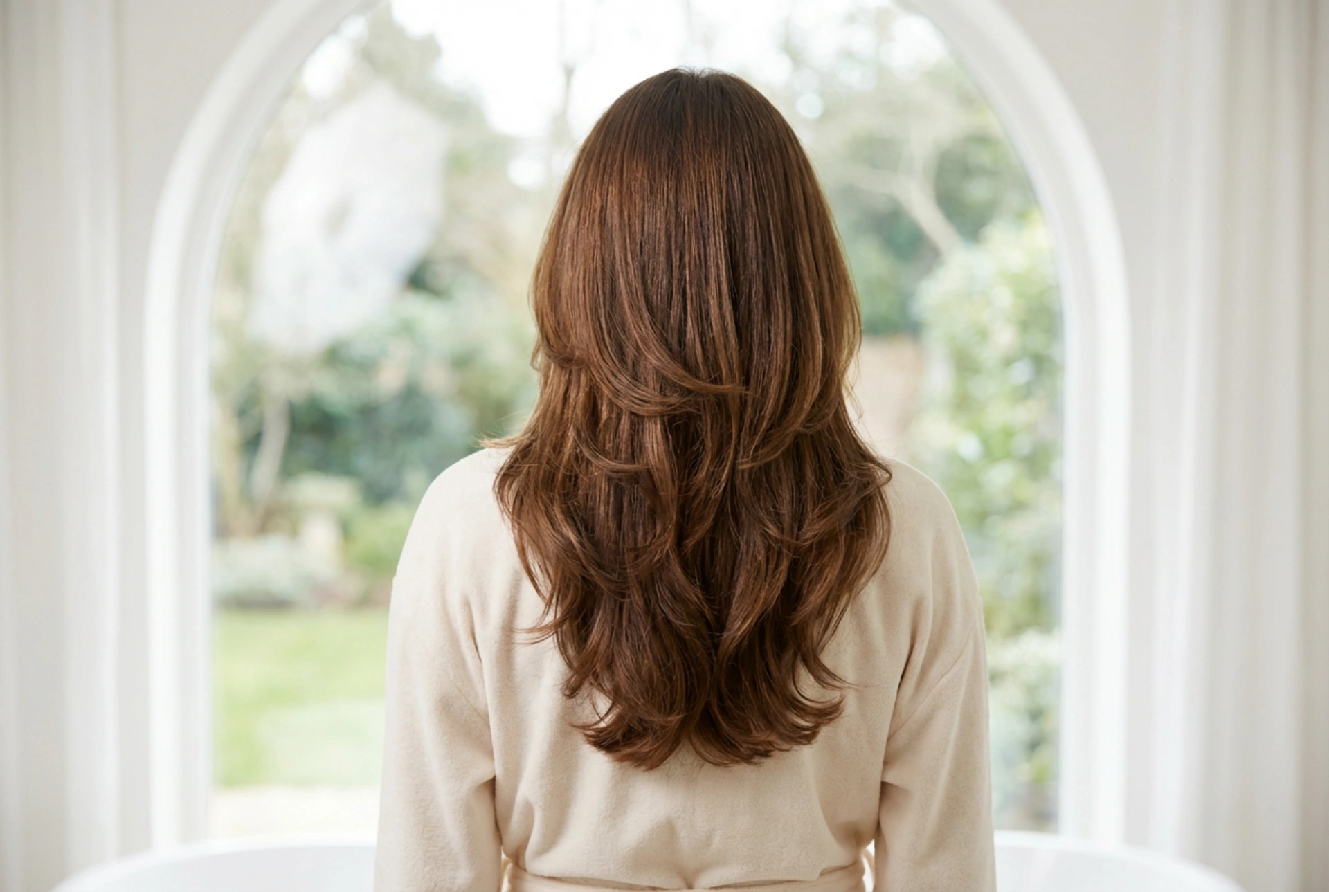 Hosszú, rétegezett haj frufruval: a rétegek ötvözése és formázása