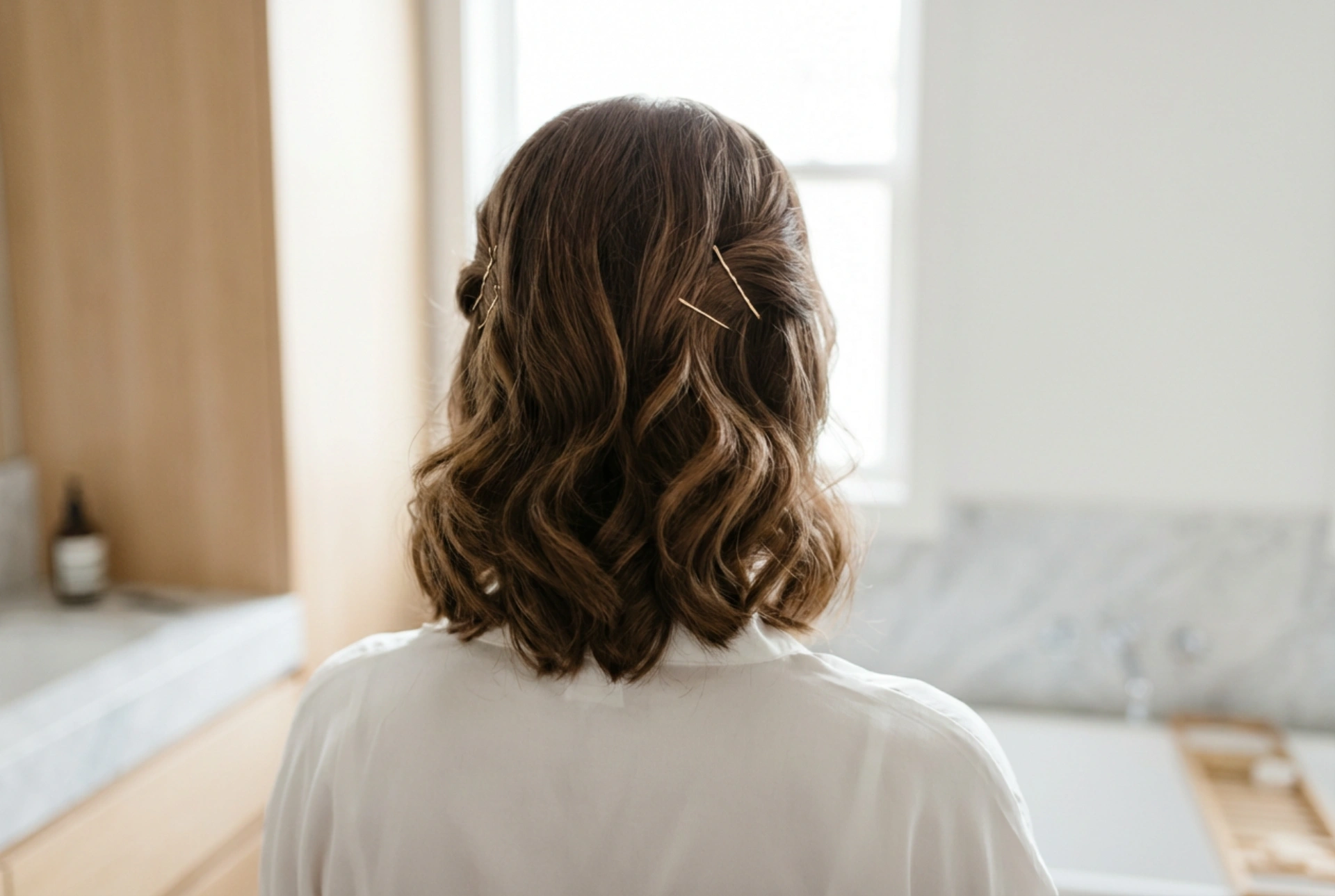 Félhosszú hajformázás: gyors hullámok, dús hatás és csatok