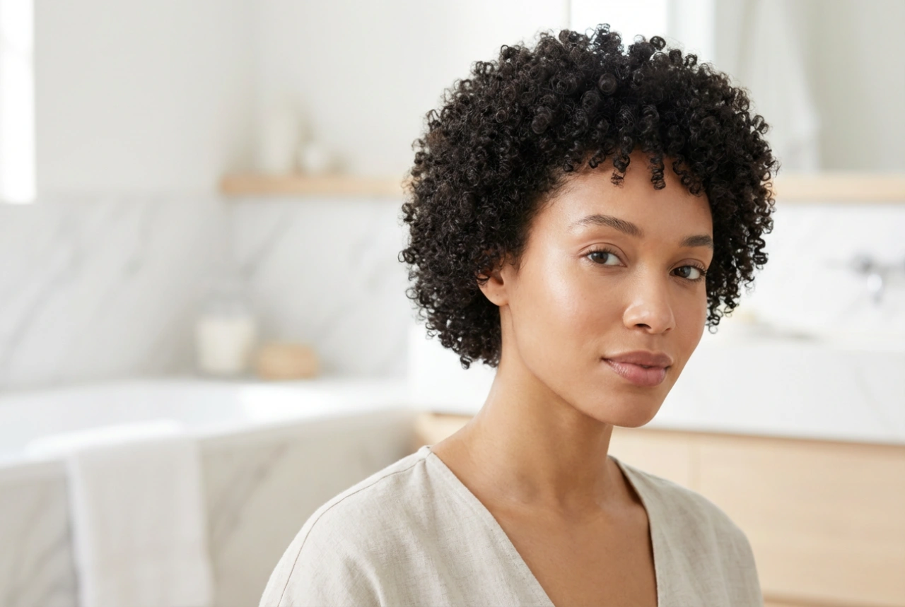 Természetes fürtök: Frizura rövid hajra szöszösödés nélkül