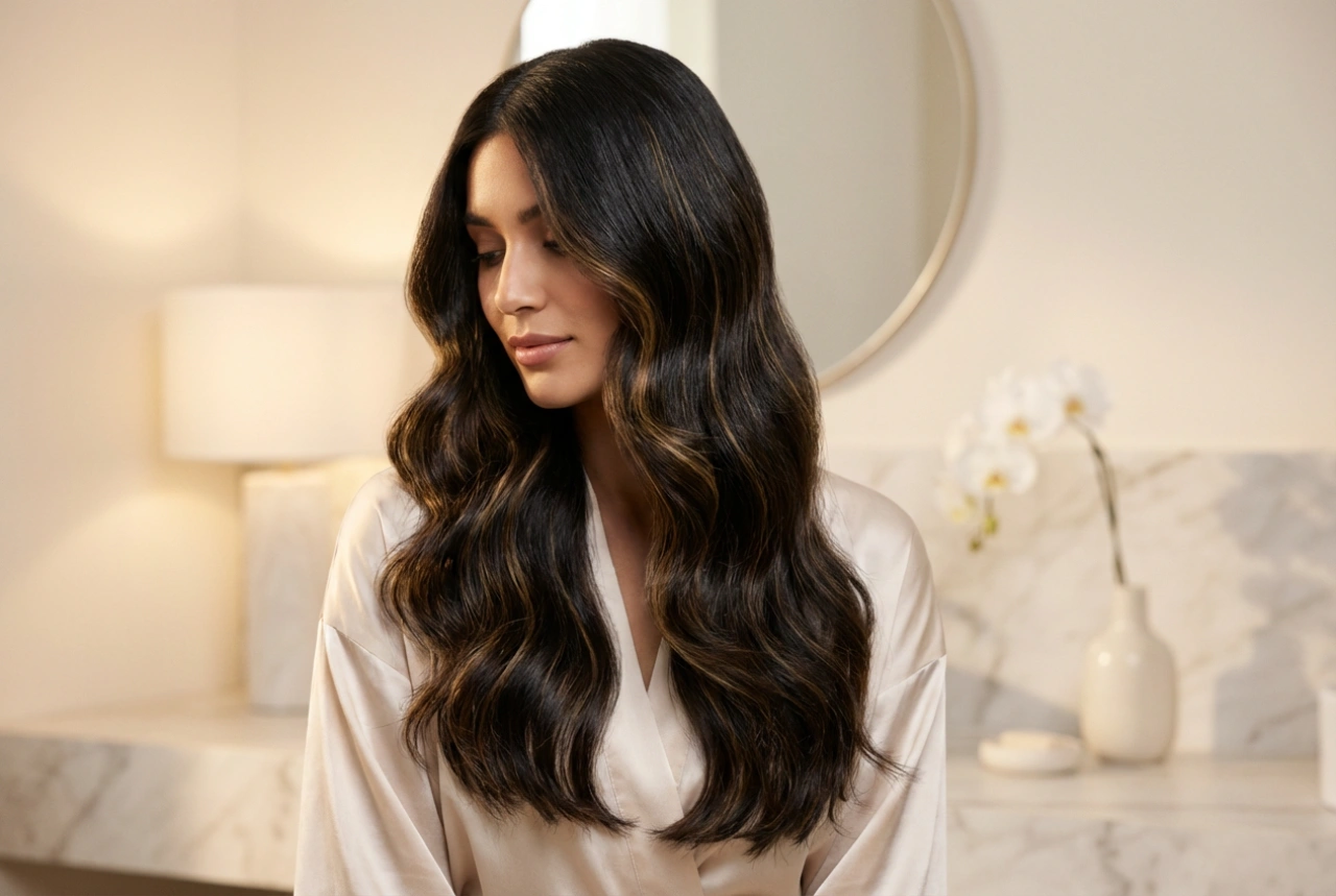 Ragyogás és tartósság: Szilveszteri frizura hosszú hajra glamour hatással