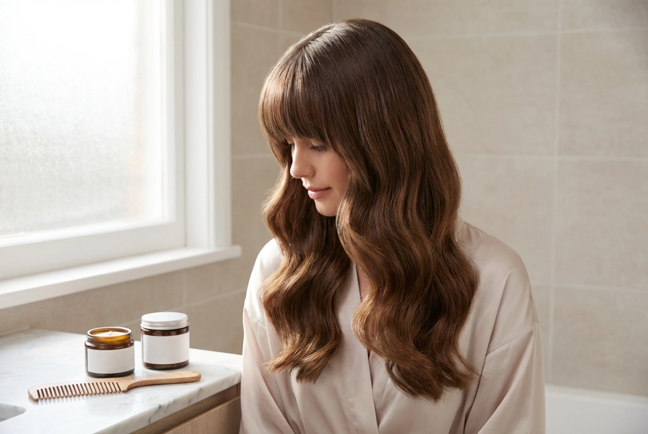 Hosszú haj és frufrus frizura: hullámok, simítás, rögzítés