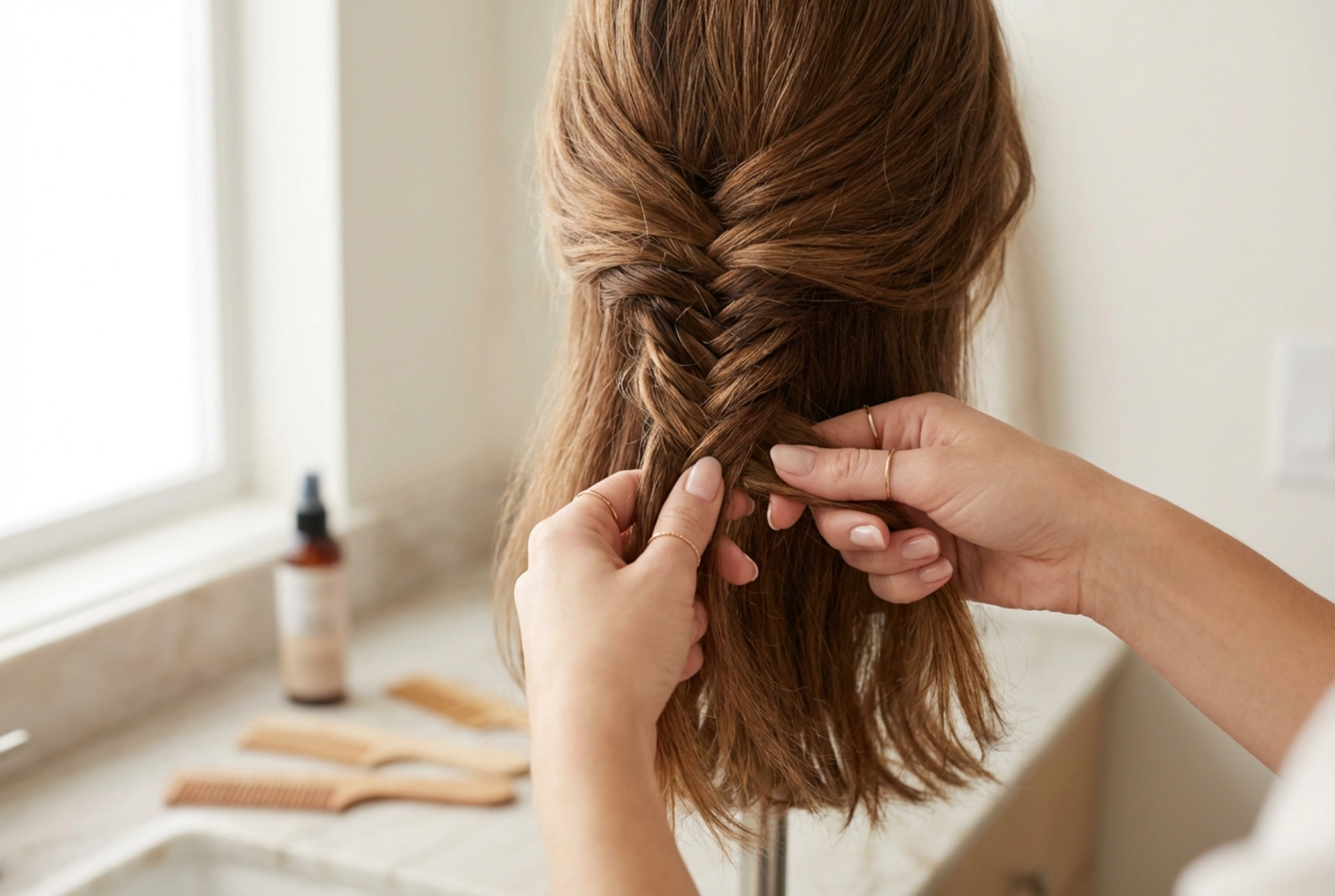 Félhosszú haj: fonott frizurák lépésről lépésre