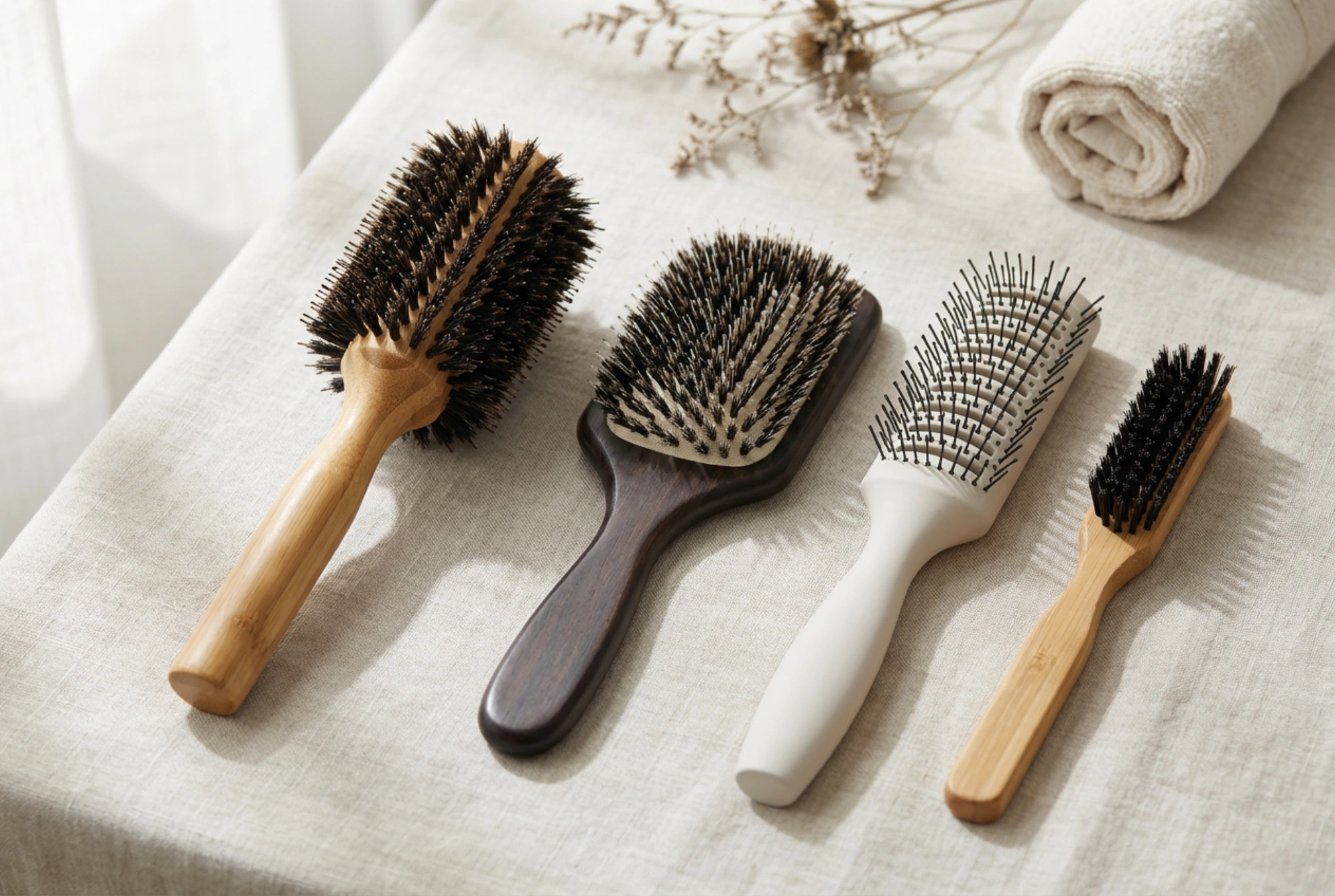 Professzionális hajkefék: a forma, az átmérő és a sörték kiválasztása a formázáshoz