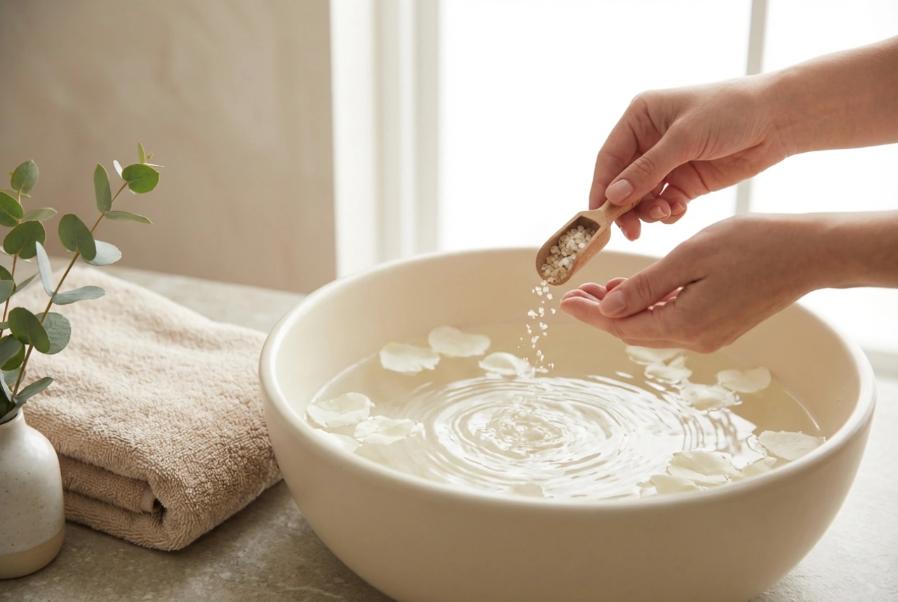 Lábfürdősó otthoni használata: a tökéletes nyugtató lábfürdő elkészítése