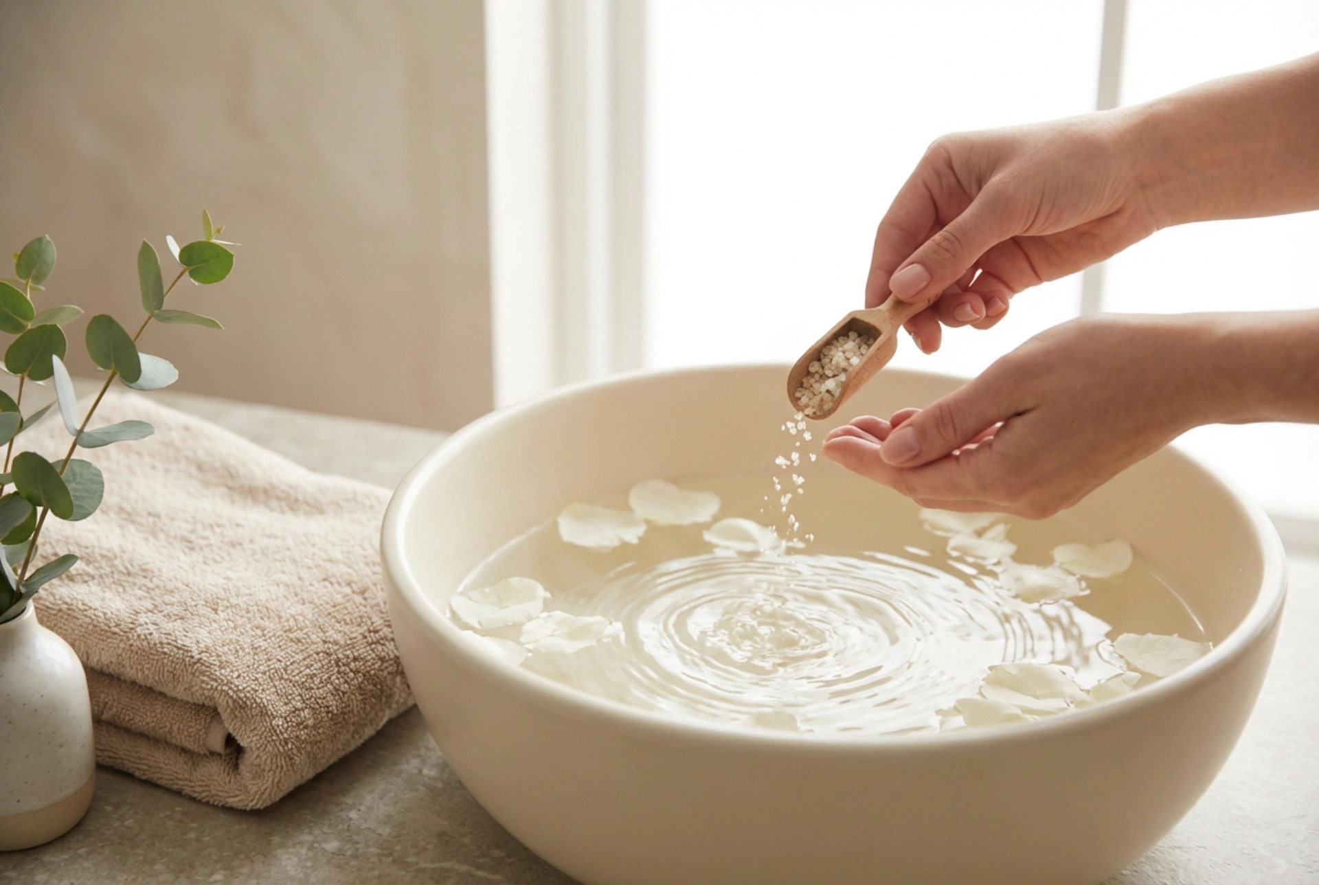 Lábfürdősó otthoni használata: a tökéletes nyugtató lábfürdő elkészítése