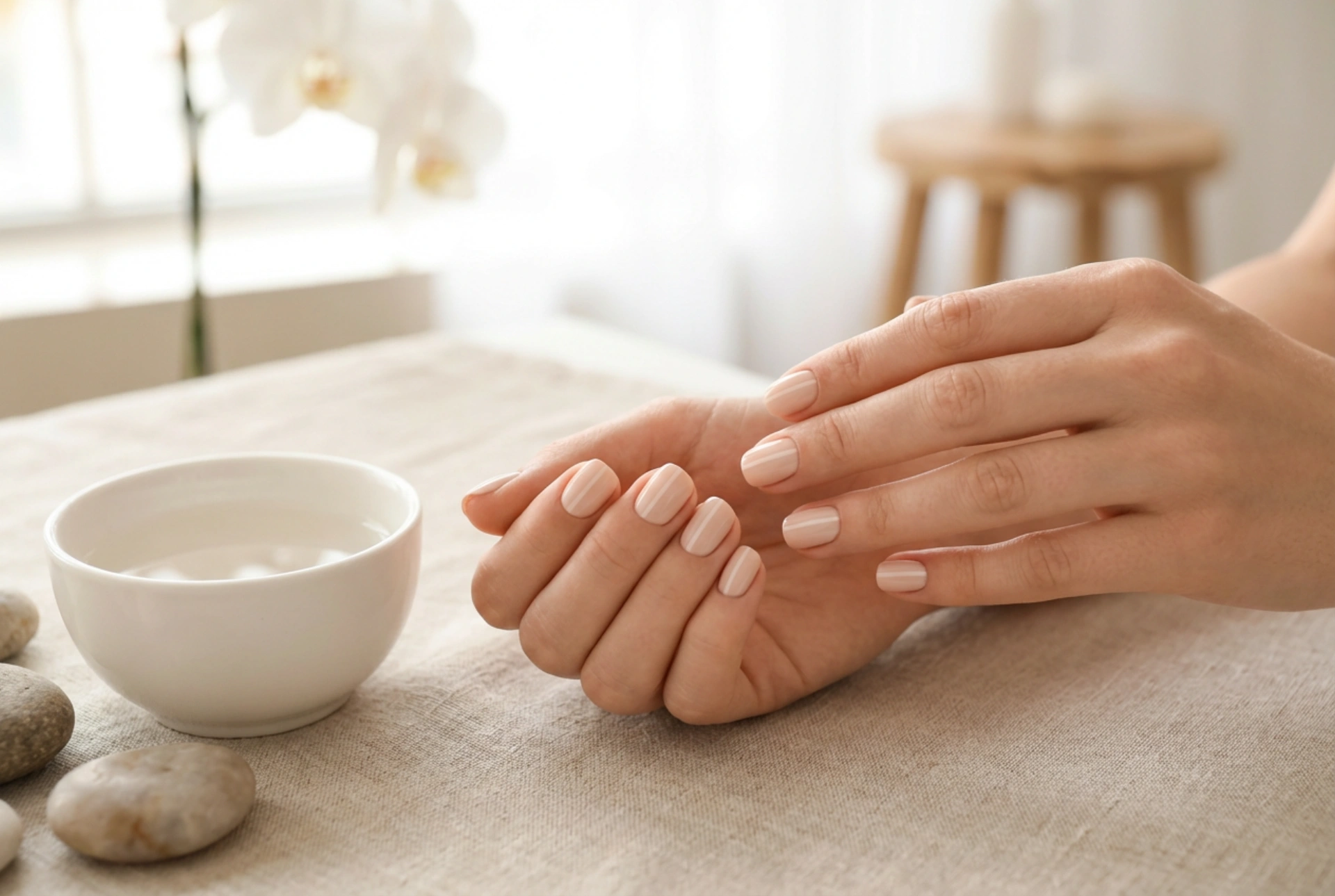 Rövid hibrid körmök: optikai hosszabbítás és precíz festés