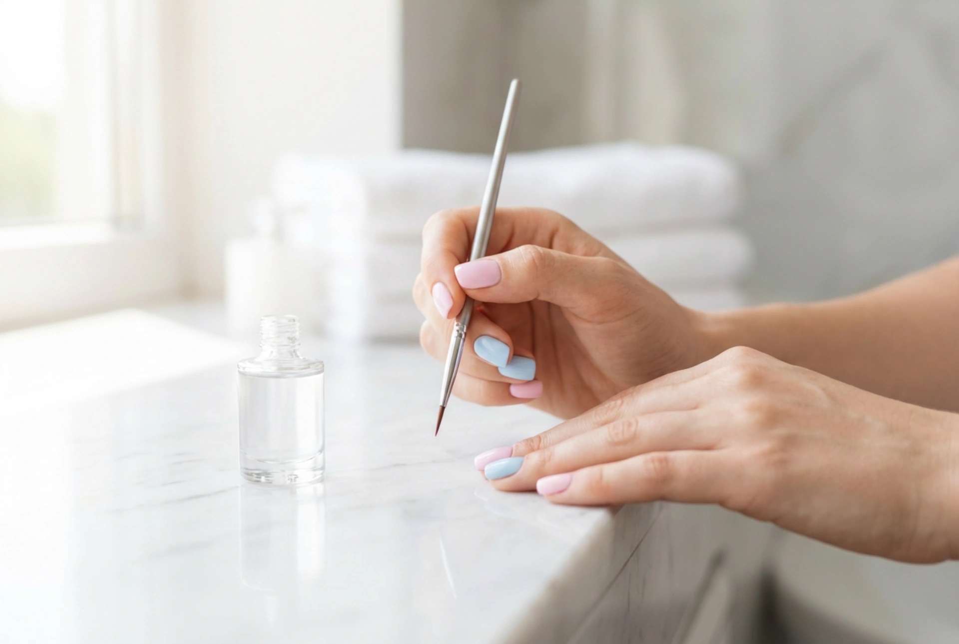 Pasztell hibrid körmök: A körömlemez előkészítése és az egyenletes fedés