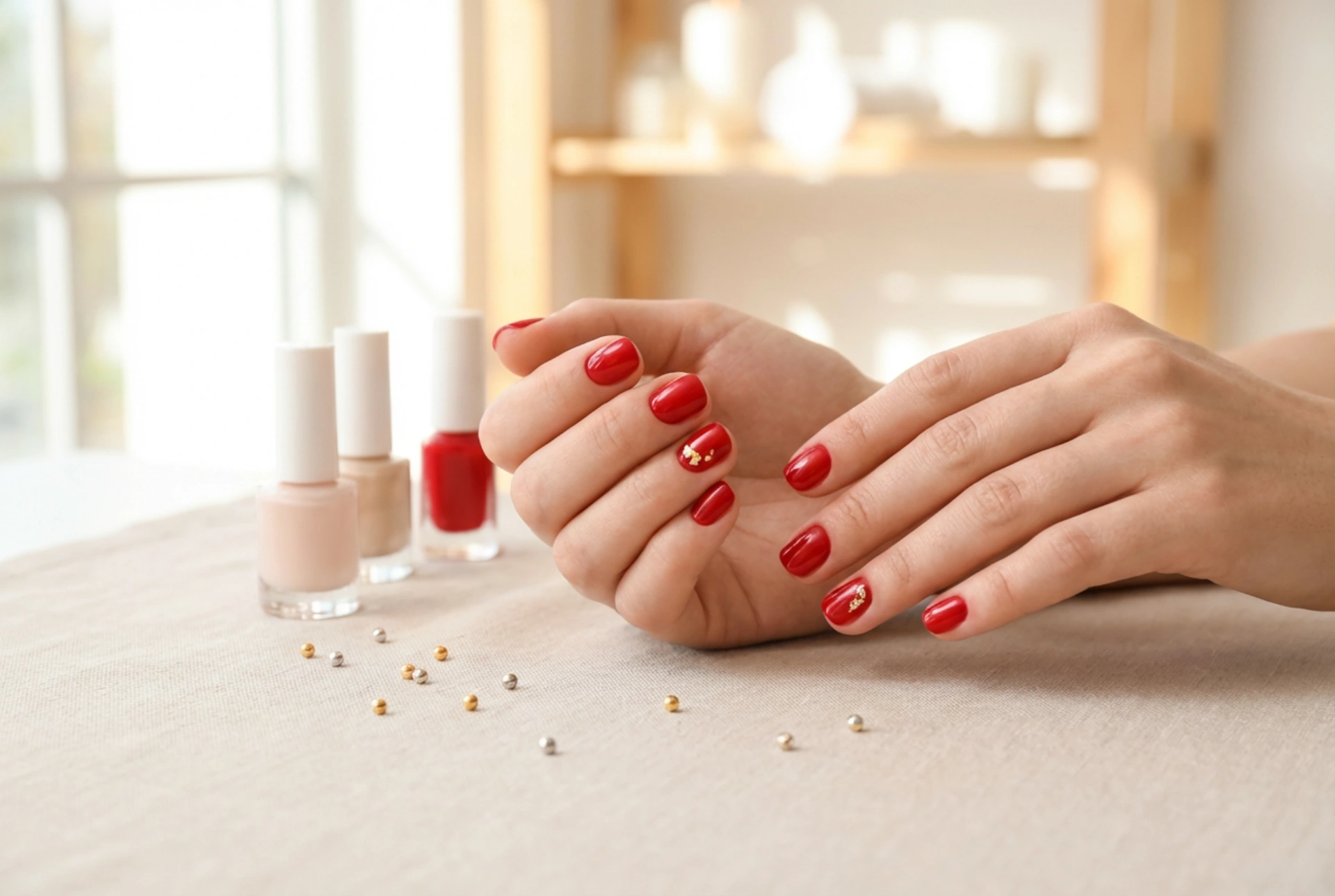 Piros körmök kiegészítőkkel: melyik díszítést válasszuk és hogyan alkalmazzuk