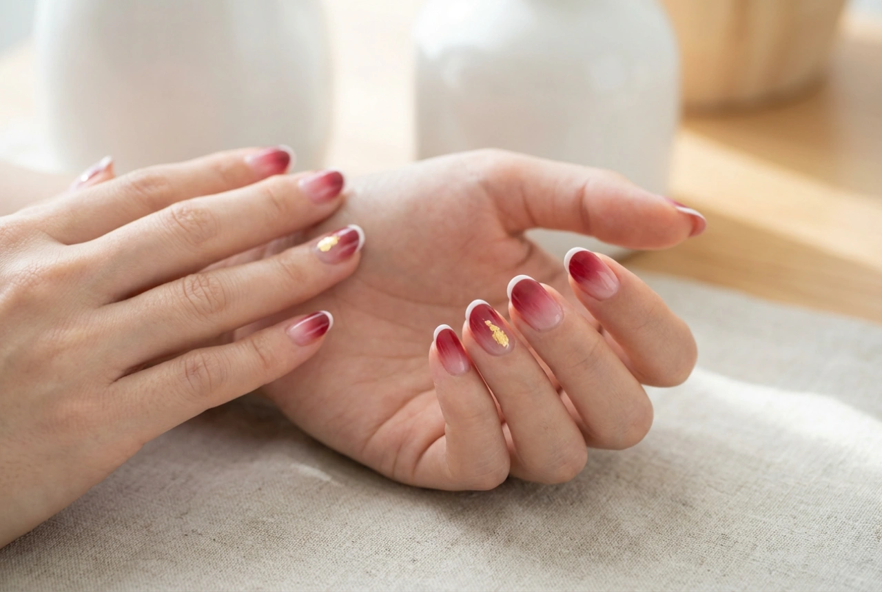 Piros és rózsaszín körmök: finom átmenetek, francia manikűr és hangsúly a gyűrűsujjon