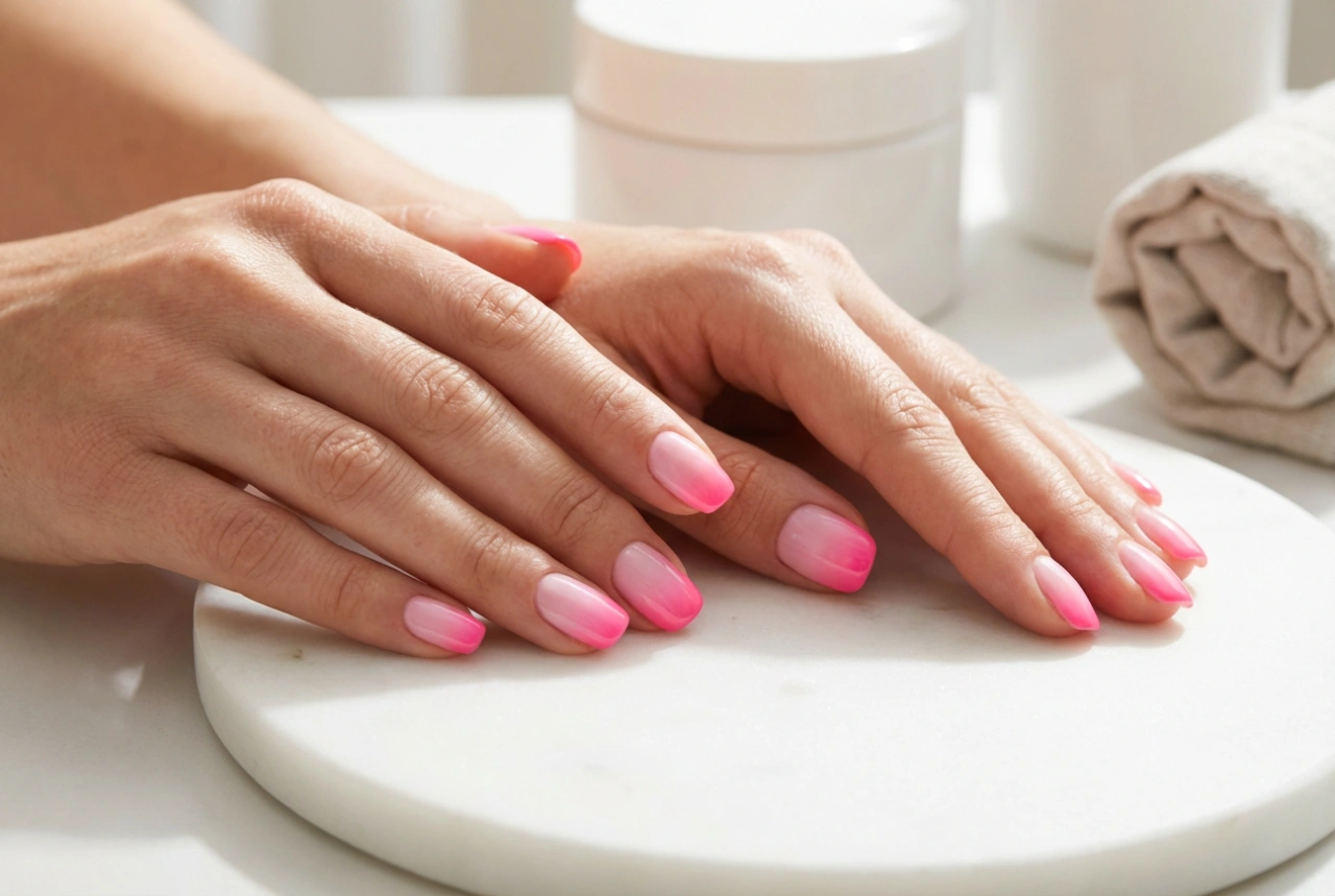 Rózsaszín ombre körmök lépésről lépésre: a baby boomertől a neonig