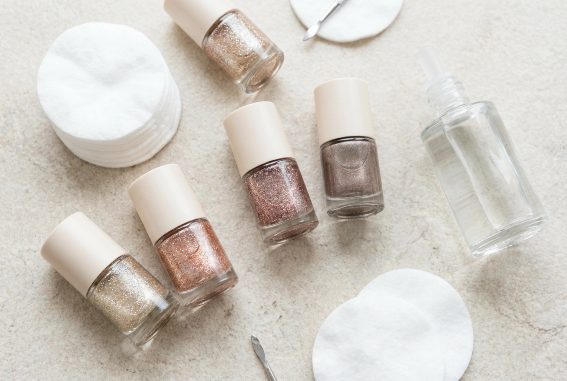 Csillámos körömlakkok: felviteli technikák és könnyebb eltávolítás