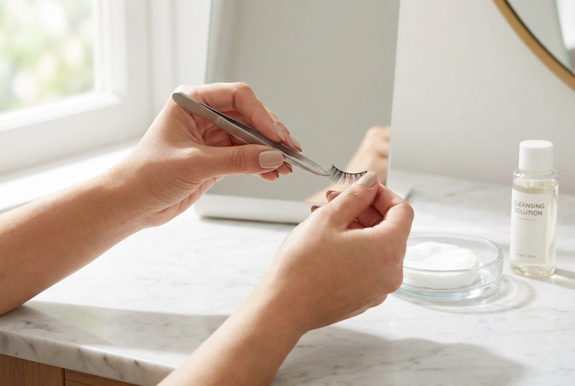 Műszempillák csomók nélkül: precíz felhelyezés és tisztítás