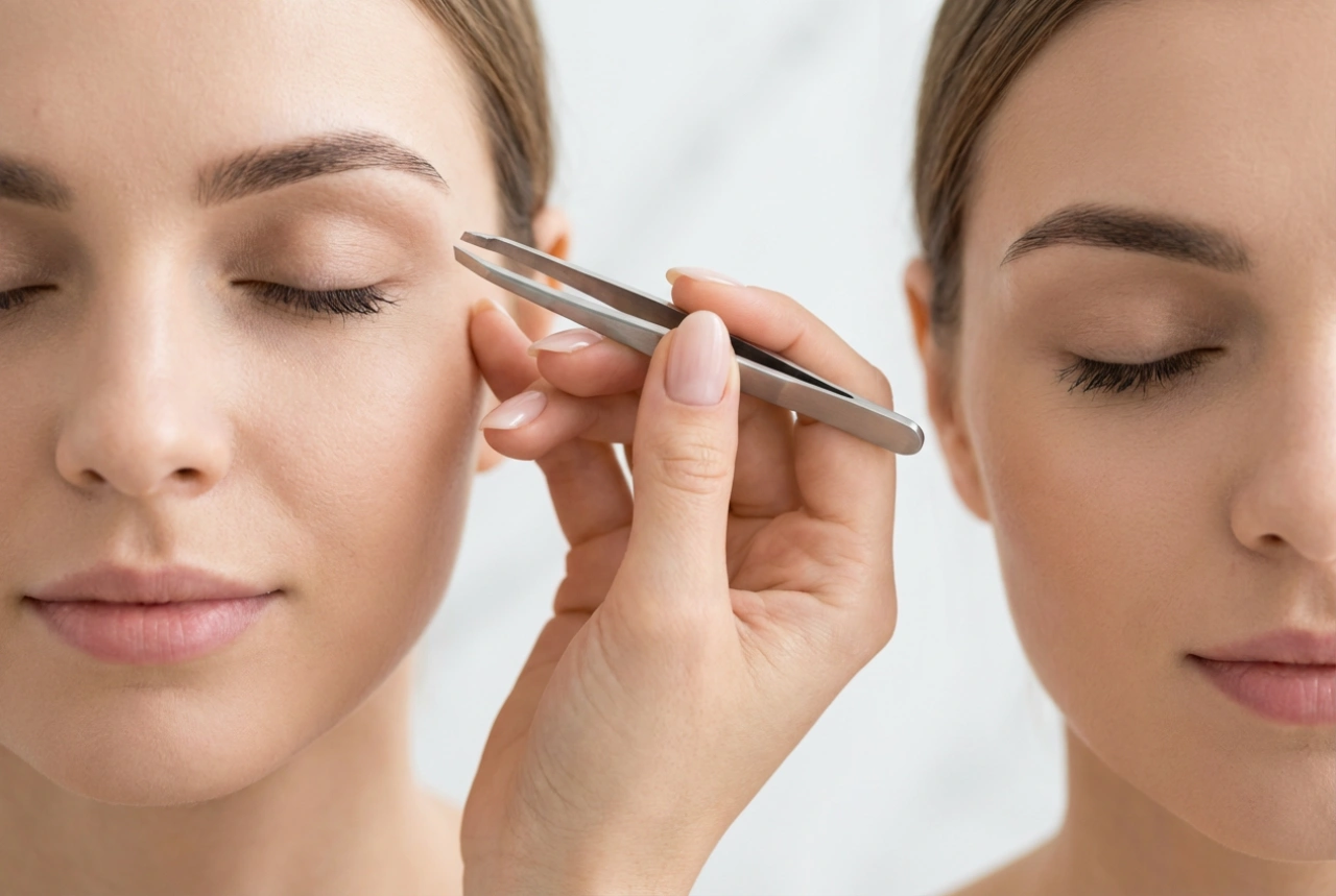 Szemöldökformázás: hogyan határozzuk meg az ívet és távolítsuk el a szőrszálakat mértékkel