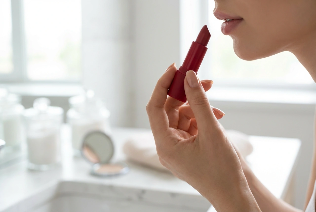 Vörös rúzs különböző alkalmakra: precíz felvitel és igazítások