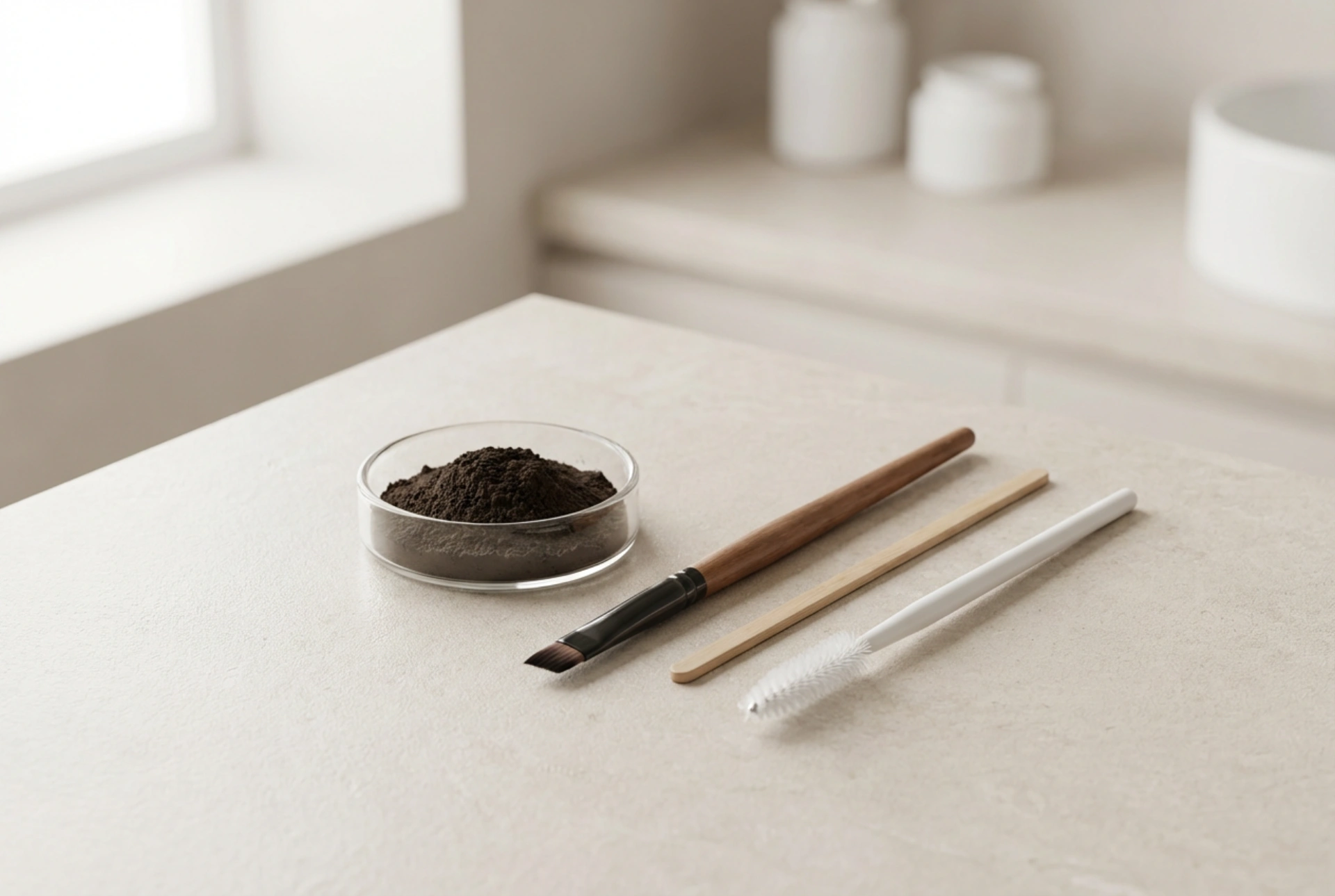 Professzionális szemöldökhenna otthon: eszközök, idő és technika