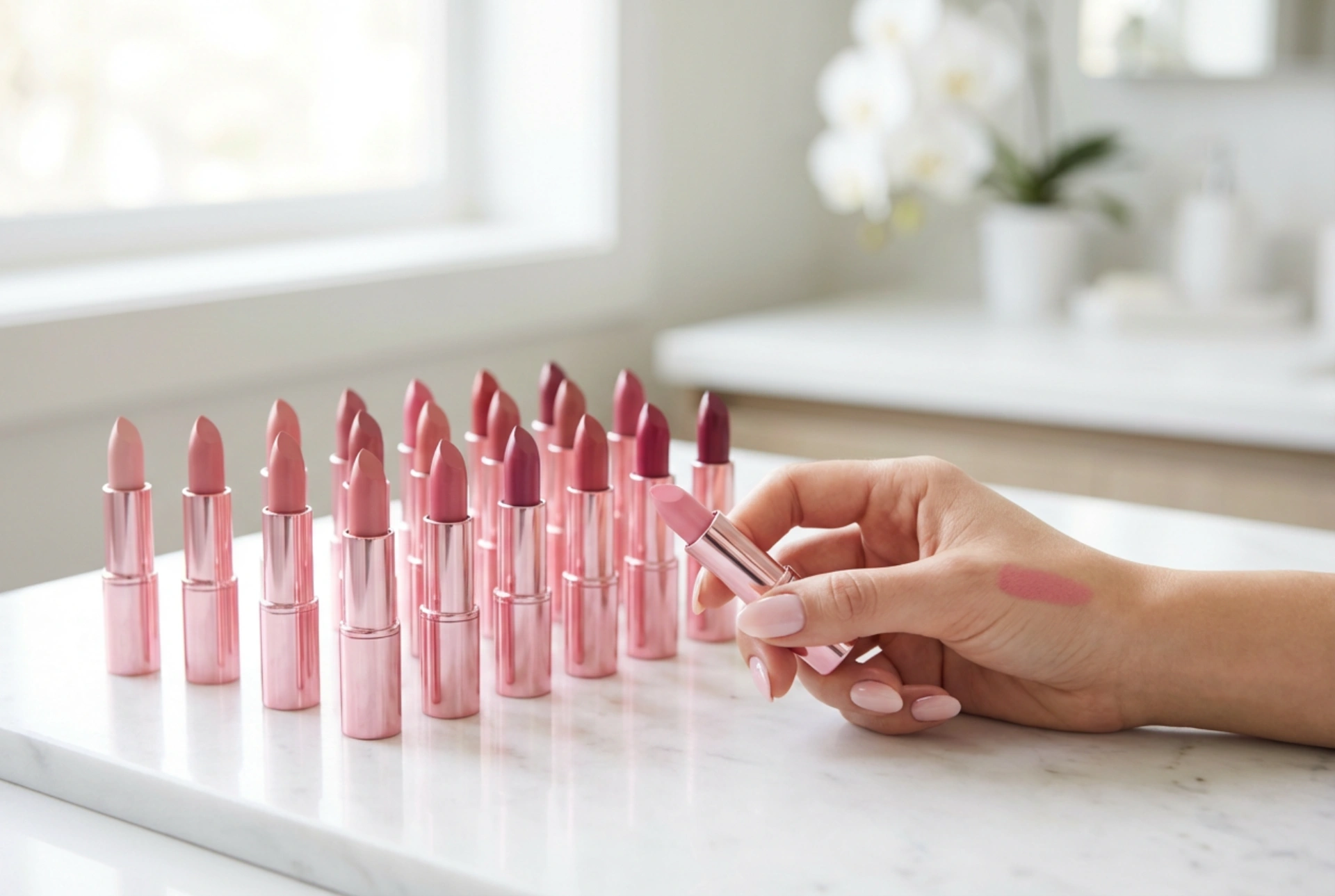 Rózsaszín rúzs nappalra és estére: az árnyalat kiválasztása és a felvitel